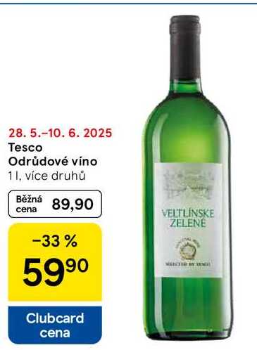 Tesco Odrůdové víno, 1 l, více druhů