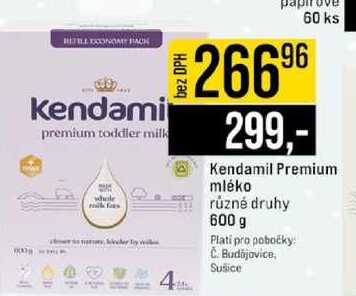 Kendamil Premium mléko různé druhy 600 g 