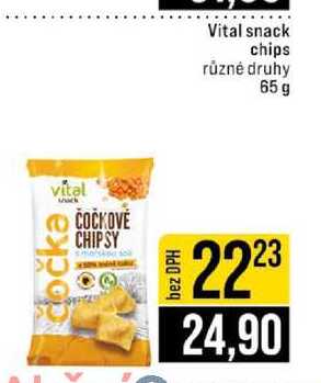 Vital snack chips různé druhy 65g 