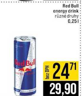 Red Bull energy drink různé druhy 0.25l