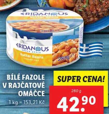BÍLÉ FAZOLE V RAJČATOVÉ OMÁČCE, 280 g
