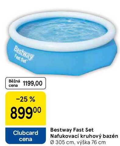 Bestway Fast Set Nafukovací kruhový bazén, Ø 305 cm, výška 76 cm 