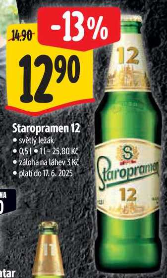 Staropramen 12, 0,5 l