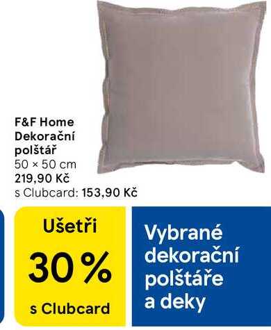 F&F Home Dekorační polštář 50 x 50 cm  