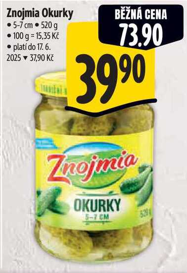 Znojmia Okurky, 520 g