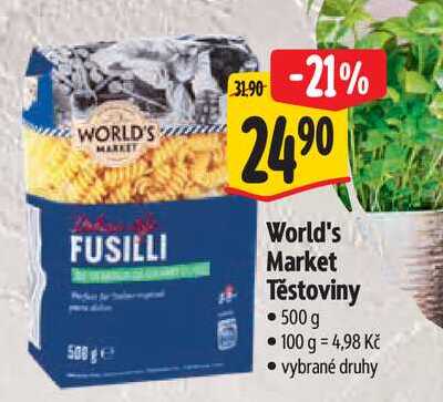 World's Market Těstoviny, 500 g