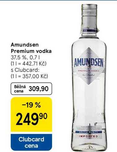 Amundsen Premium vodka 37.5%, 0.7 l