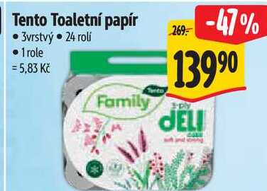 Tento Toaletní papír, 24 rolí 