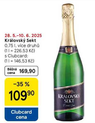 Královský Sekt, 0.75 l, více druhů