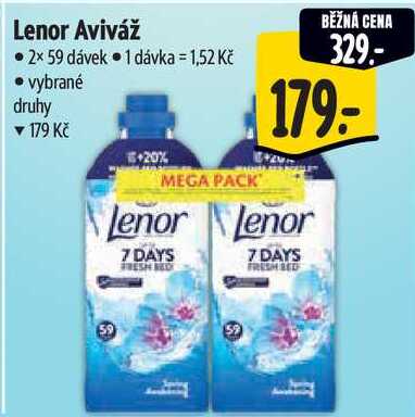 Lenor Aviváž, 2x 59 dávek