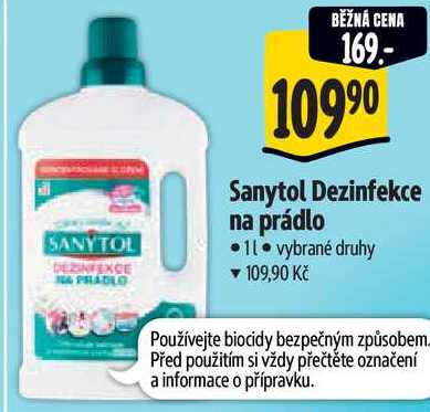 Sanytol Dezinfekce na prádlo, 1 l