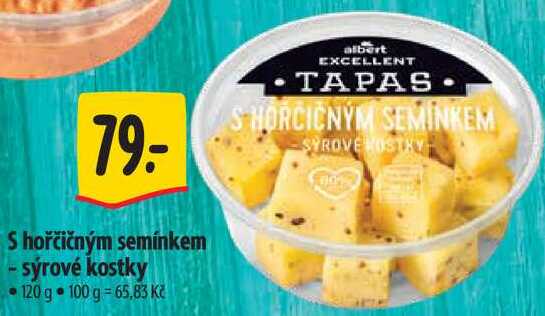 S hořčičným semínkem - sýrové kostky, 120 g