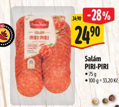 Salám PIRI-PIRI, 75 g 