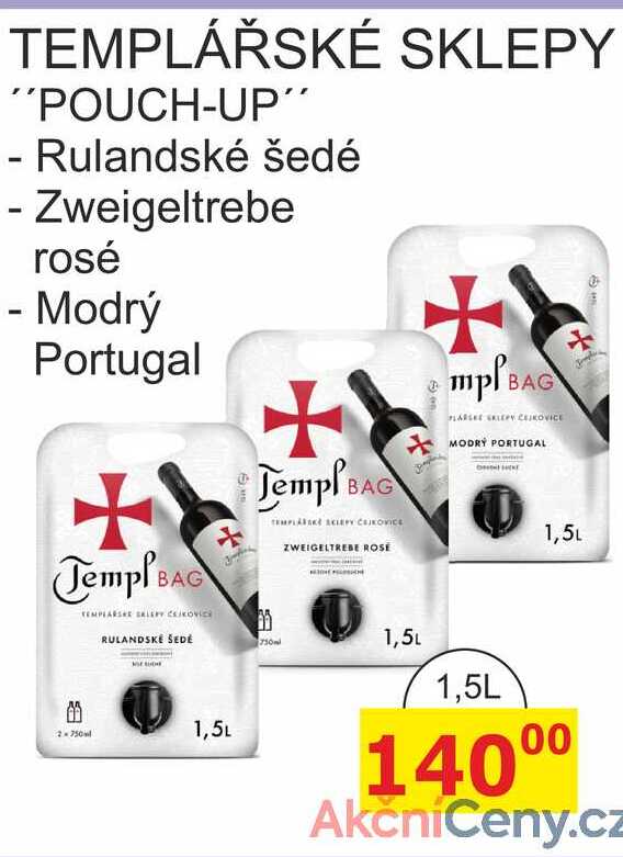TEMPLÁŘSKÉ SKLEPY "POUCH-UP" - Rulandské šedé 1,5L