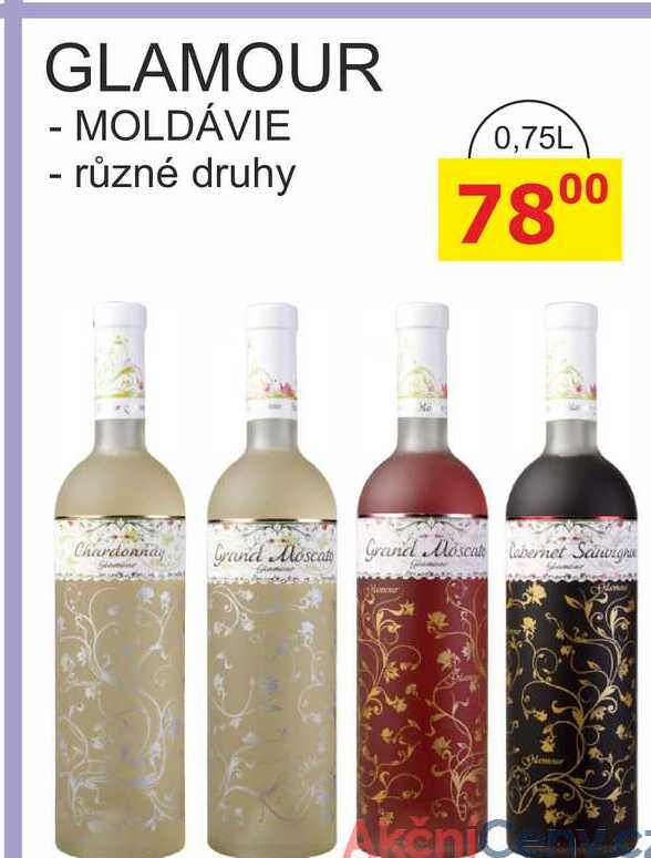 GLAMOUR - MOLDÁVIE, Různé druhy 0,75L 