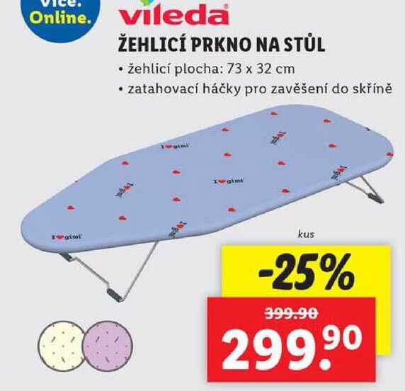 ŽEHLICÍ PRKNO NA STŮL 