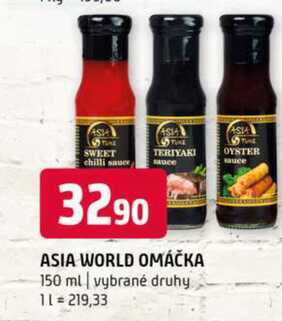 Asia world omáčka 150 ml vybrané druhy