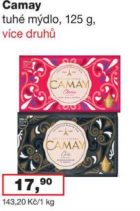 Camay tuhé mýdlo, 125 g, více druhů 