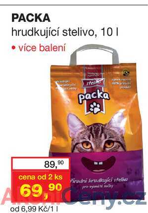 PACKA hrudkující stelivo, 10l
