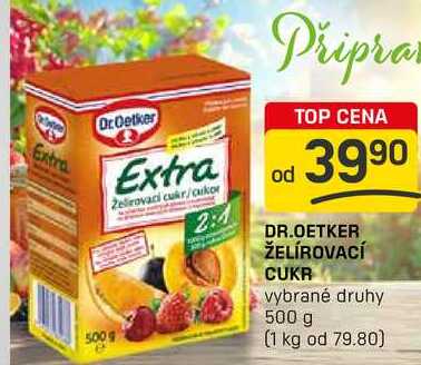 DR.OETKER ŽELÍROVACÍ CUKR vybrané druhy 500 g 