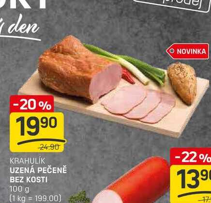 UZENÁ PEČENĚ BEZ KOSTI 100 g 