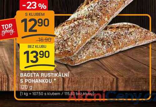 BAGETA RUSTIKÁLNÍ S POHANKOU 120 g