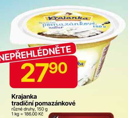 Krajanka tradiční pomazánkové různé druhy, 150 g