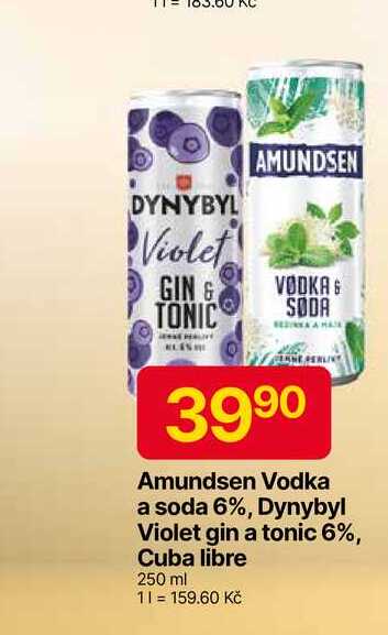Amundsen Vodka a soda 6%, 250 ml
