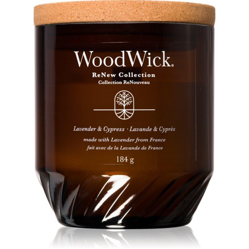 Woodwick Lavender & Cypress vonná svíčka 184 g