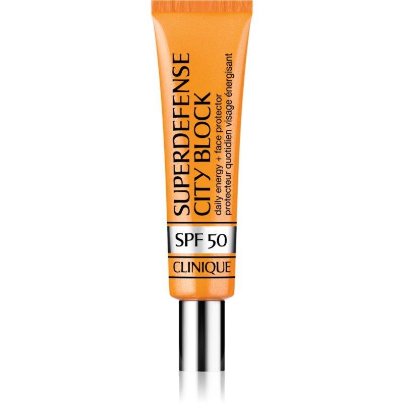 Clinique Superdefense™ City Block Broad Spectrum SPF 50 Daily Energy + Face Protector energizující ochranný fluid SPF 50 40 ml
