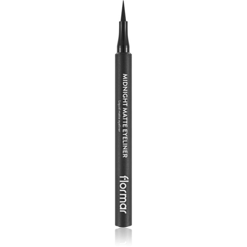flormar Midnight Matte Eyeliner linka na oči ve fixu s matným efektem odstín 01 Black 1,2 ml
