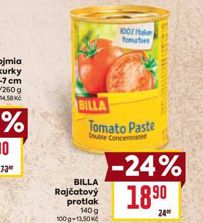 BILLA Rajčatový protlak 140 g 