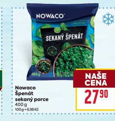 Nowaco Špenát sekaný porce 400 g 