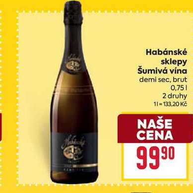 Habánské sklepy Šumivá vína demi sec, brut 0,75l