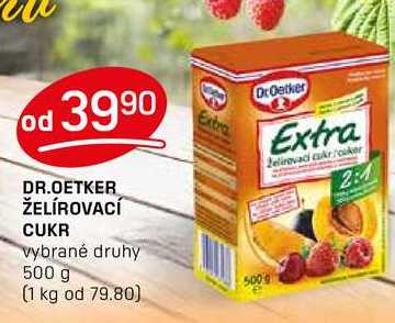 DR.OETKER ŽELÍROVACÍ CUKR vybrané druhy 500 g 