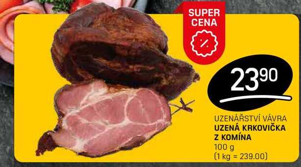UZENÁ KRKOVIČKA Z KOMÍNA 100 g 