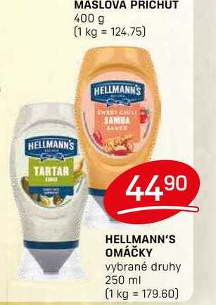 HELLMANN'S OMÁČKY vybrané druhy 250 ml
