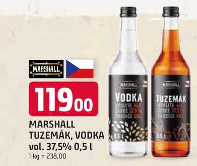 MARSHALL VODKA vol. 37,5% 0,5 L