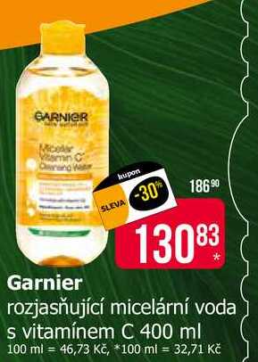 Garnier rozjasňující micelární voda s vitamínem C 400 ml 