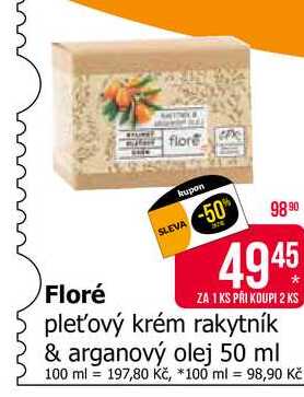 Floré pleťový krém rakytník & arganový olej 50 ml 