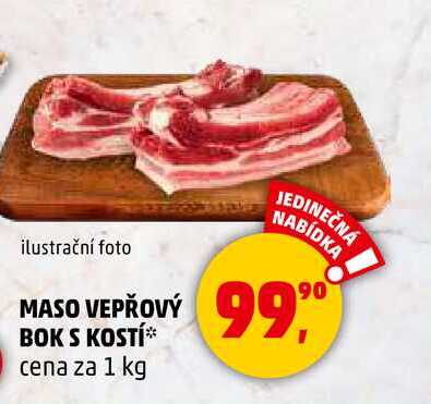 MASO VEPŘOVÝ BOK S KOSTÍ, 1 kg