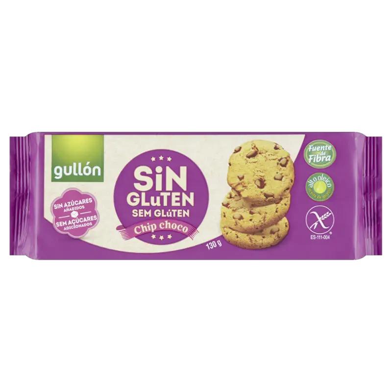 Gullón Chip Choco sušenky bez lepku a přidaného cukru, 130 g