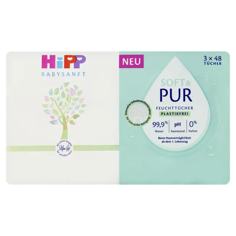 HiPP Čistící vlhčené ubrousky Babysanft Soft & Pur, 144 ks