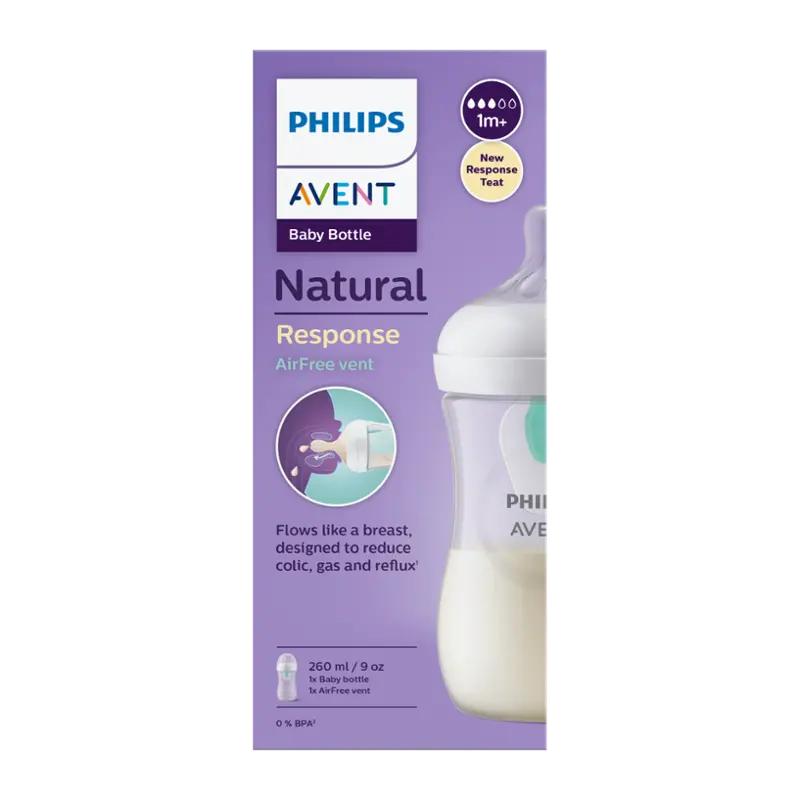 Avent Láhev Natural Response s ventilem AirFree 260 ml, 1m+, 1 ks