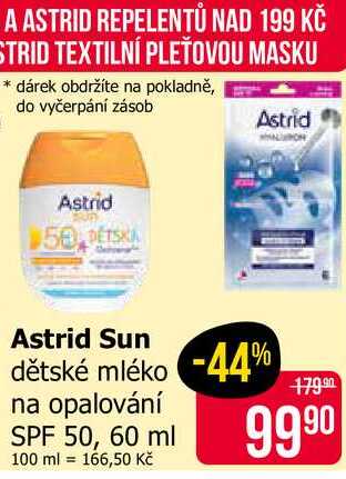 Astrid Sun dětské mléko na opalování SPF 50, 60 ml 