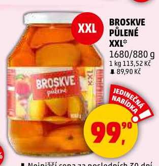 BROSKVE PŮLENÉ XXL, 1680/880 g 