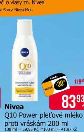 Nivea Q10 Power pleťové mléko proti vráskám 200 ml 