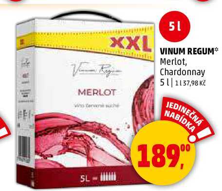 VINUM REGUM Merlot, 5 l 