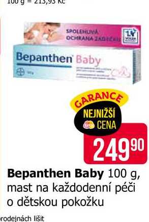 Bepanthen Baby 100 g, mast na každodenní péči o dětskou pokožku 