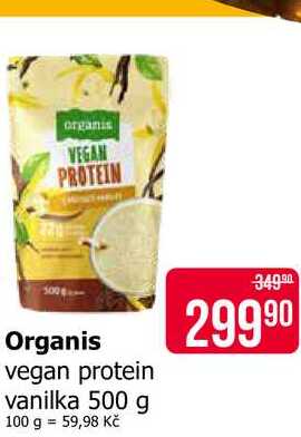 Organis vegan protein vanilka 500 g